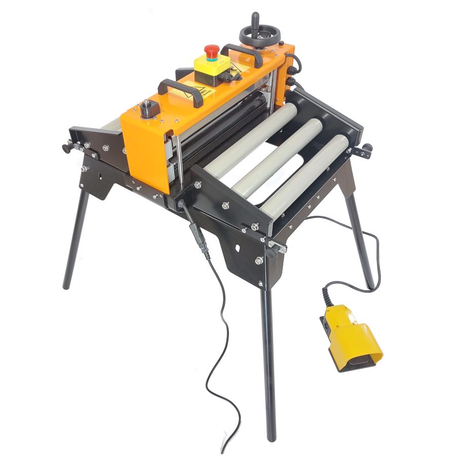 Tavolo di impregnazione con rulliera